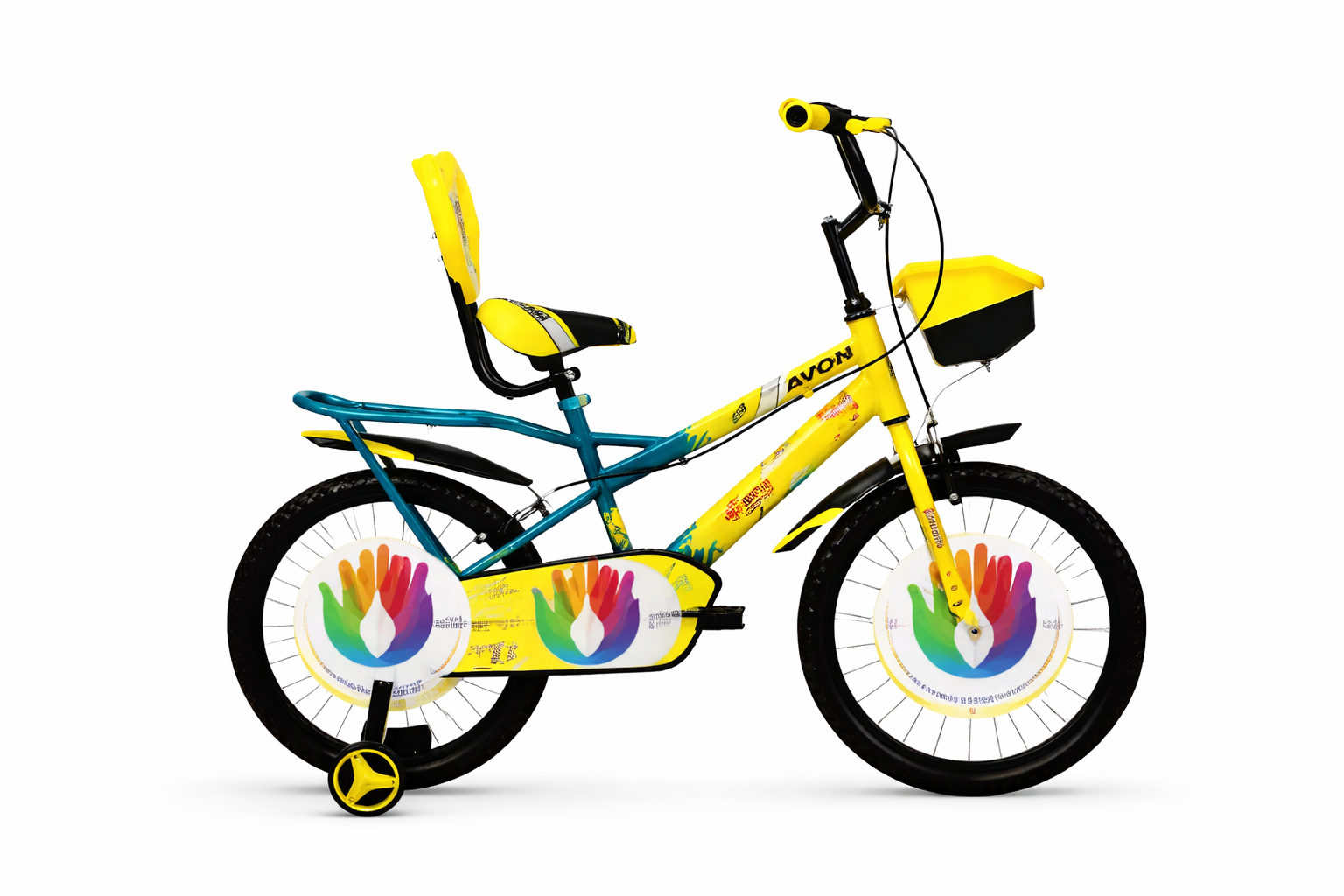 Indian school girls riding donated bicycles